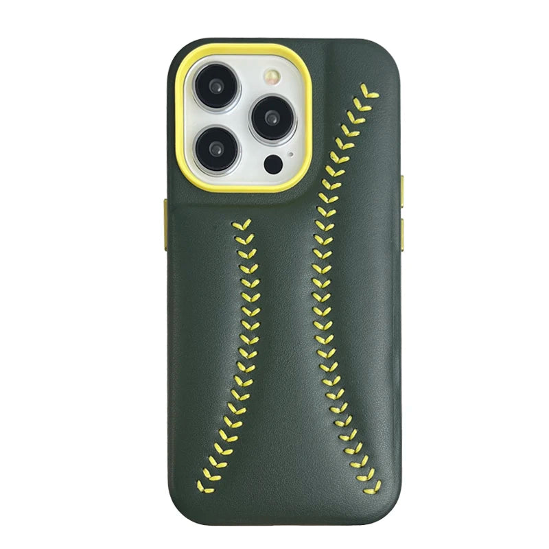 Baseball-Leather-Case-Protector For iPhone